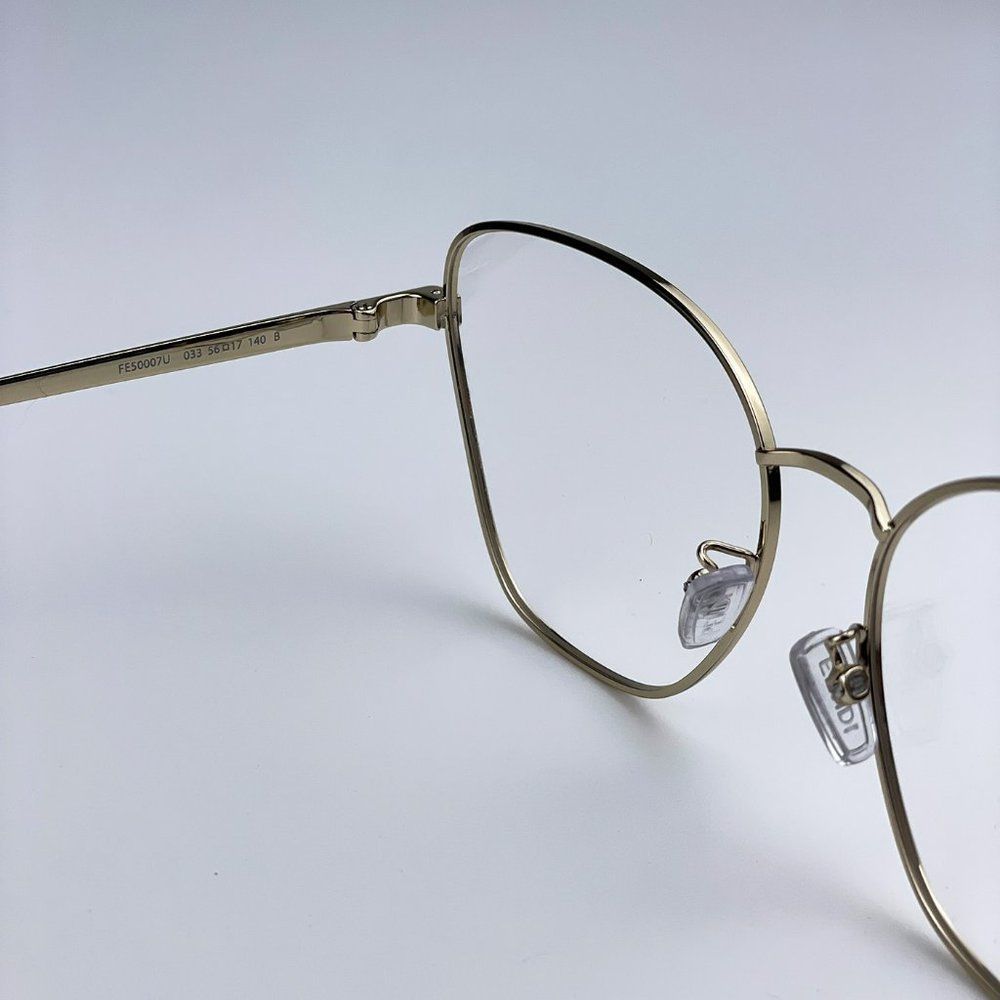 š„Fendi FE50007UĀ ā033 Eyeglasses Light Gold Butterfly Women - Picture 10 of 10
